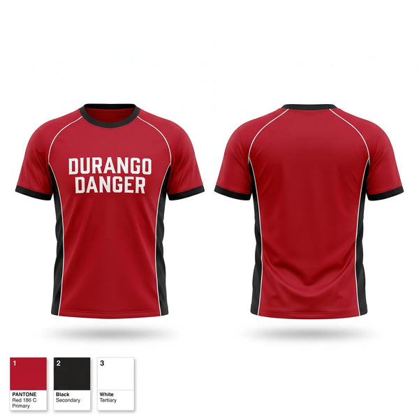 Soft Poly Tee Cotton Like Feel, Durango Danger, Softball, Teamtime, Team time, sublimation, custom sports apparel, team uniforms, spirit wear, spiritwear, sports uniforms, custom shirts, team store, custom team store, fundraiser sports, apparel fundraiser