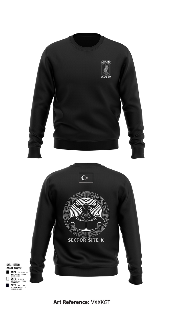 Crew Neck Sweatshirt, 173RD ABN, Army, Teamtime, Team time, sublimation, custom sports apparel, team uniforms, spirit wear, spiritwear, sports uniforms, custom shirts, team store, custom team store, fundraiser sports, apparel fundraiser