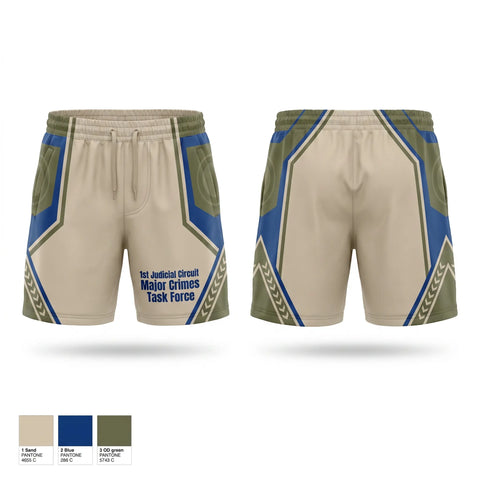 Athletic Shorts With Pockets, 1st Judicial Circuit Major Crimes Task Force, Police, Teamtime, Team time, sublimation, custom sports apparel, team uniforms, spirit wear, spiritwear, sports uniforms, custom shirts, team store, custom team store, fundraiser sports, apparel fundraiser