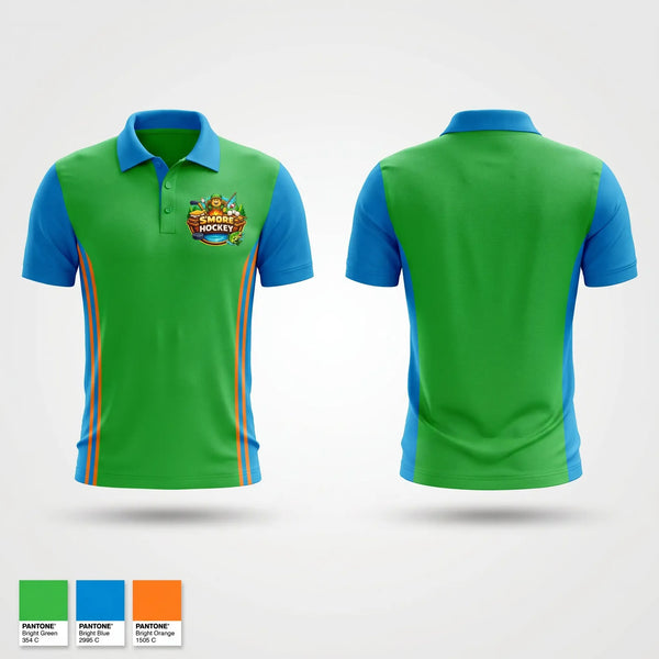 Short Sleeve Performance Polo, S’More Hockey, Ice Hockey, Teamtime, Team time, sublimation, custom sports apparel, team uniforms, spirit wear, spiritwear, sports uniforms, custom shirts, team store, custom team store, fundraiser sports, apparel fundraiser