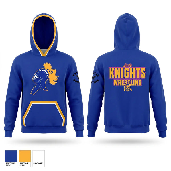 Hoodie, Castle Lady Knights, Wrestling, Teamtime, Team time, sublimation, custom sports apparel, team uniforms, spirit wear, spiritwear, sports uniforms, custom shirts, team store, custom team store, fundraiser sports, apparel fundraiser