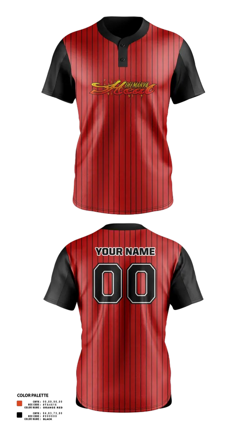 Two Button Softball Jersey, Delmarva Heat, Softball, Teamtime, Team time, sublimation, custom sports apparel, team uniforms, spirit wear, spiritwear, sports uniforms, custom shirts, team store, custom team store, fundraiser sports, apparel fundraiser