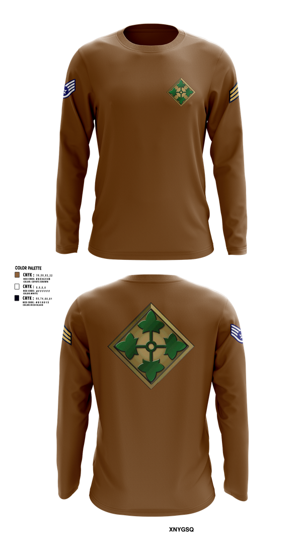 Long Sleeve Performance Shirt, 4th infantry division, Army, Teamtime, Team time, sublimation, custom sports apparel, team uniforms, spirit wear, spiritwear, sports uniforms, custom shirts, team store, custom team store, fundraiser sports, apparel fundraiser