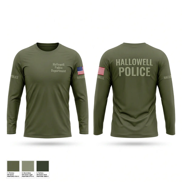 Long Sleeve Performance Shirt, Hallowell Police Department, Police, Teamtime, Team time, sublimation, custom sports apparel, team uniforms, spirit wear, spiritwear, sports uniforms, custom shirts, team store, custom team store, fundraiser sports, apparel fundraiser