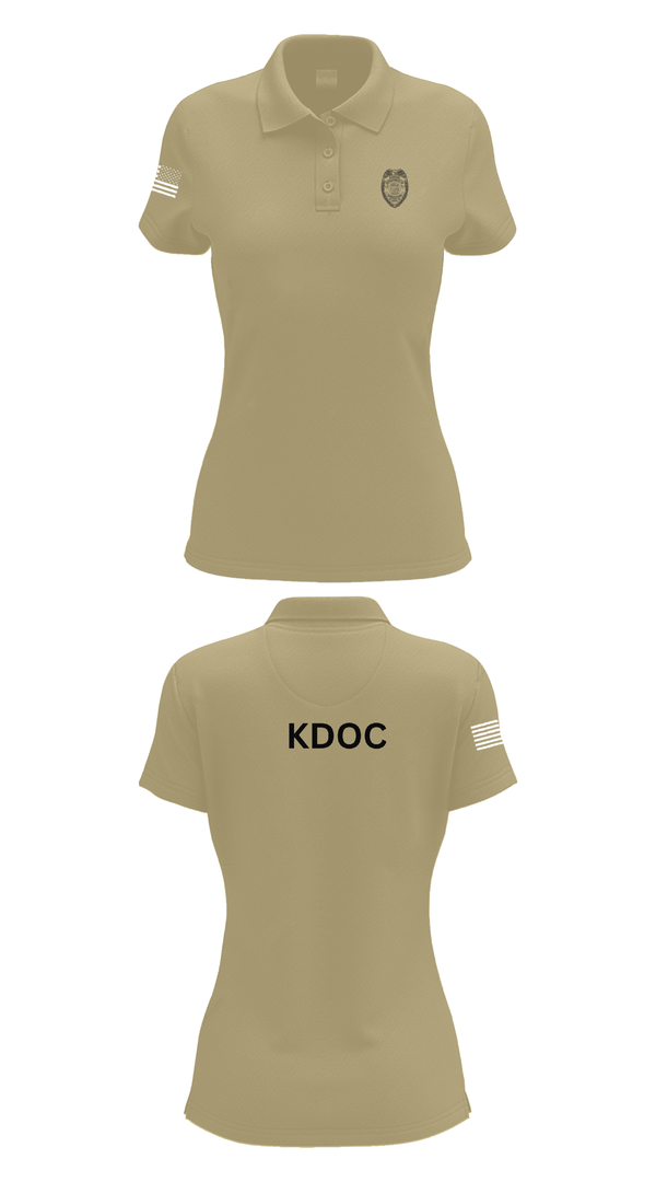 Womens Short Sleeve Performance Polo, KDOC, Police, Teamtime, Team time, sublimation, custom sports apparel, team uniforms, spirit wear, spiritwear, sports uniforms, custom shirts, team store, custom team store, fundraiser sports, apparel fundraiser