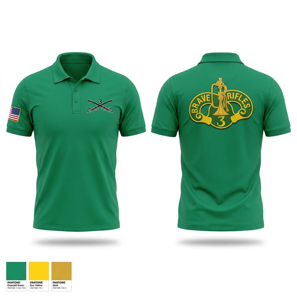 Short Sleeve Performance Polo, 3d Cavalry Regiment, Army, Teamtime, Team time, sublimation, custom sports apparel, team uniforms, spirit wear, spiritwear, sports uniforms, custom shirts, team store, custom team store, fundraiser sports, apparel fundraiser