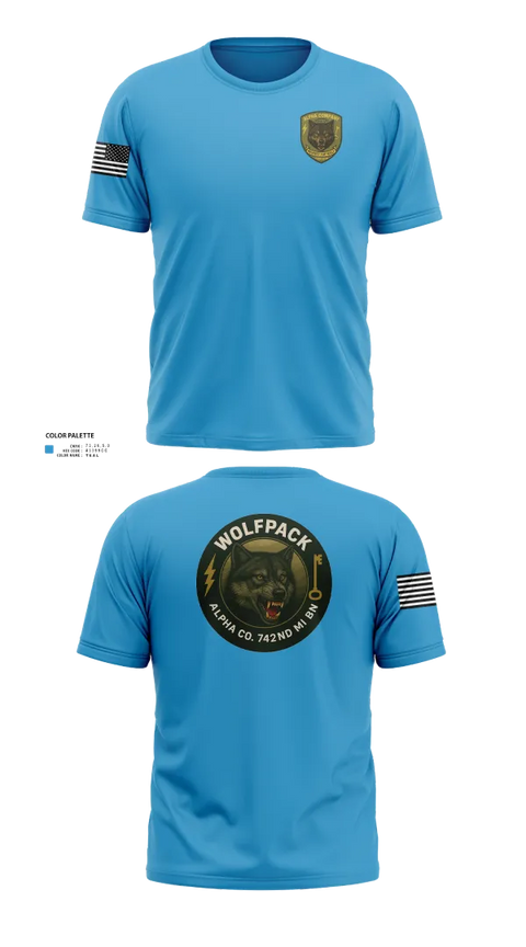 Short Sleeve Performance Shirt, Alpha Company, 742nd MI BN, , Teamtime, Team time, sublimation, custom sports apparel, team uniforms, spirit wear, spiritwear, sports uniforms, custom shirts, team store, custom team store, fundraiser sports, apparel fundraiser