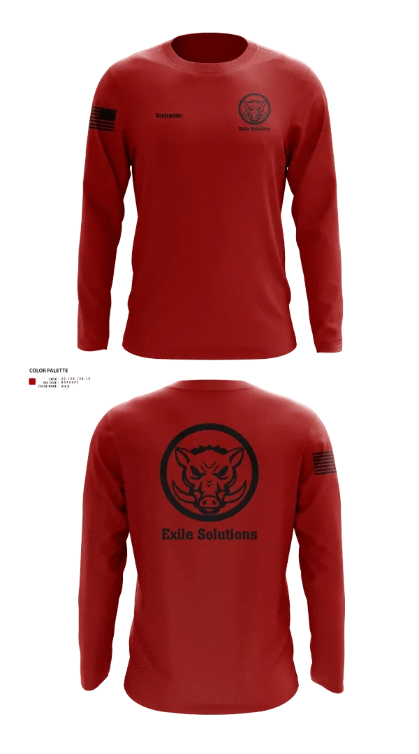 Long Sleeve Performance Shirt, Exile Solutions, Police, Teamtime, Team time, sublimation, custom sports apparel, team uniforms, spirit wear, spiritwear, sports uniforms, custom shirts, team store, custom team store, fundraiser sports, apparel fundraiser