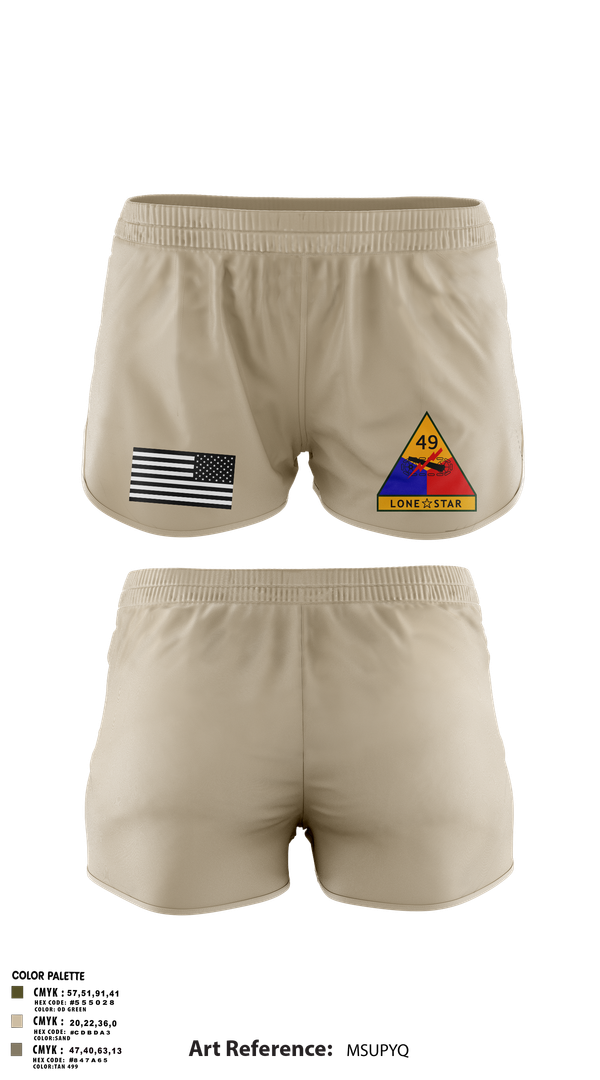 Ranger Panties, 49th Armored, , Teamtime, Team time, sublimation, custom sports apparel, team uniforms, spirit wear, spiritwear, sports uniforms, custom shirts, team store, custom team store, fundraiser sports, apparel fundraiser