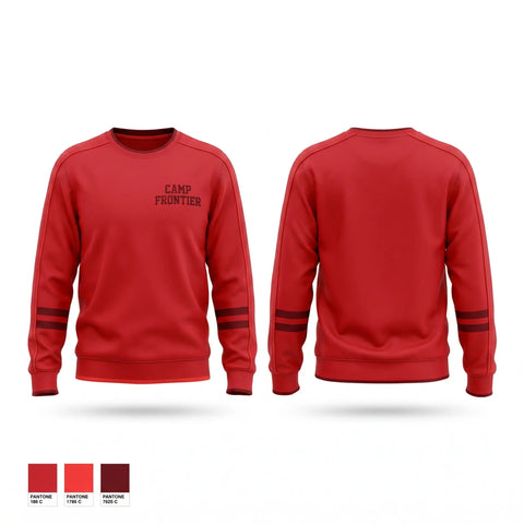 Crew Neck Sweatshirt, Camp Frontier, Swimming, Teamtime, Team time, sublimation, custom sports apparel, team uniforms, spirit wear, spiritwear, sports uniforms, custom shirts, team store, custom team store, fundraiser sports, apparel fundraiser