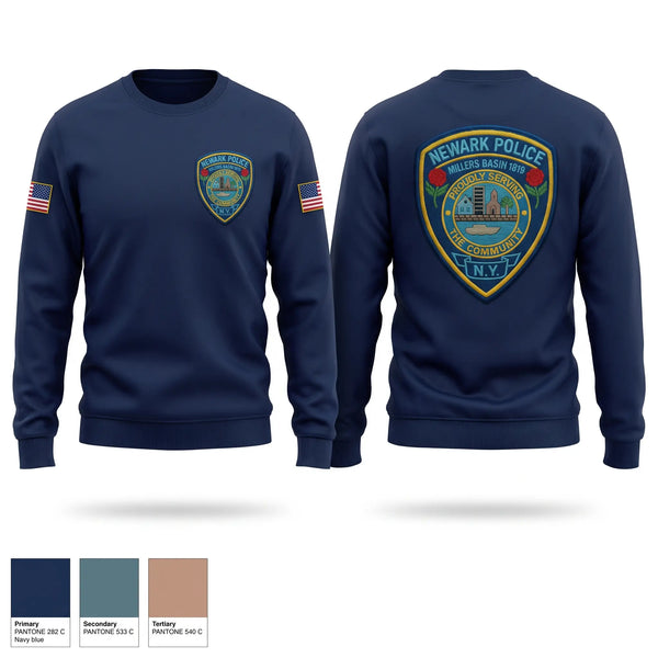 Crew Neck Sweatshirt, Village of Newark police department, Police, Teamtime, Team time, sublimation, custom sports apparel, team uniforms, spirit wear, spiritwear, sports uniforms, custom shirts, team store, custom team store, fundraiser sports, apparel fundraiser