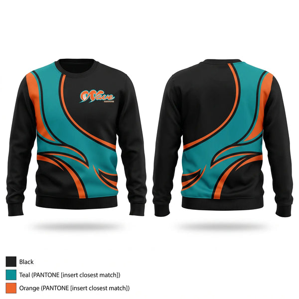 Crew Neck Sweatshirt, WAVE, Softball, Teamtime, Team time, sublimation, custom sports apparel, team uniforms, spirit wear, spiritwear, sports uniforms, custom shirts, team store, custom team store, fundraiser sports, apparel fundraiser