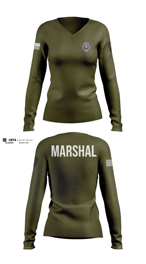 Womens Long Sleeve Vneck Shirt, Sherwood valley marshals, Police, Teamtime, Team time, sublimation, custom sports apparel, team uniforms, spirit wear, spiritwear, sports uniforms, custom shirts, team store, custom team store, fundraiser sports, apparel fundraiser
