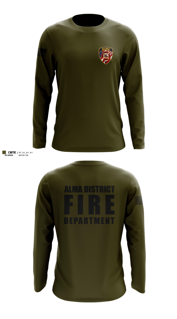 Long Sleeve Performance Shirt, Alma District Fire Department, Fire Department, Teamtime, Team time, sublimation, custom sports apparel, team uniforms, spirit wear, spiritwear, sports uniforms, custom shirts, team store, custom team store, fundraiser sports, apparel fundraiser