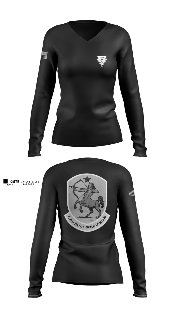 Womens Long Sleeve Vneck Shirt, Killer Troop, 2/11 ACR, , Teamtime, Team time, sublimation, custom sports apparel, team uniforms, spirit wear, spiritwear, sports uniforms, custom shirts, team store, custom team store, fundraiser sports, apparel fundraiser
