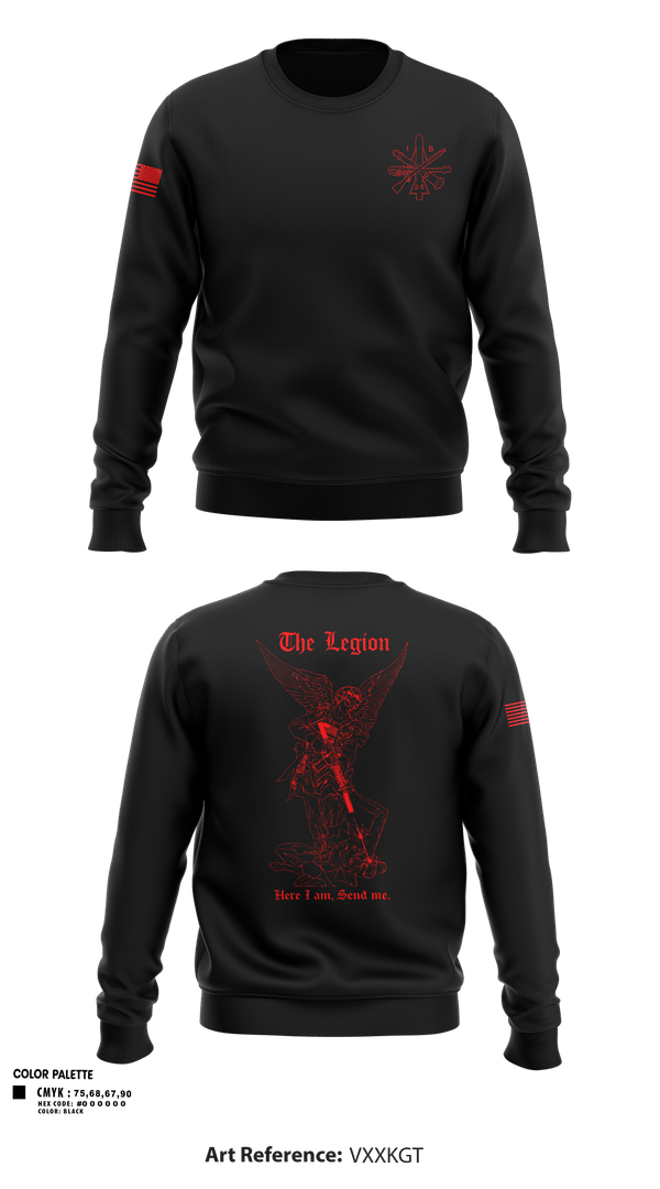 Crew Neck Sweatshirt, The Legion / B CO / 2-5 CAV, Army, Teamtime, Team time, sublimation, custom sports apparel, team uniforms, spirit wear, spiritwear, sports uniforms, custom shirts, team store, custom team store, fundraiser sports, apparel fundraiser