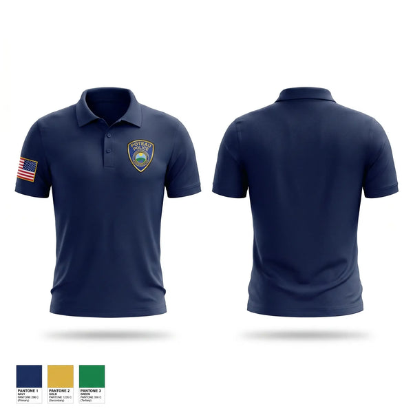 Short Sleeve Performance Polo, Poteau Police Department, Police, Teamtime, Team time, sublimation, custom sports apparel, team uniforms, spirit wear, spiritwear, sports uniforms, custom shirts, team store, custom team store, fundraiser sports, apparel fundraiser