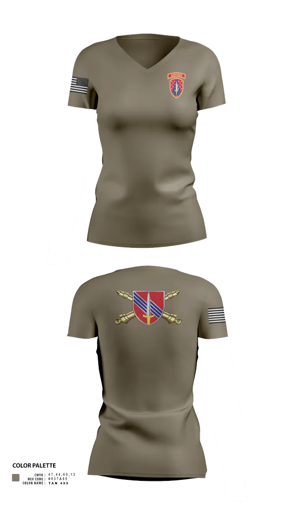 Womens Short Sleeve Vneck Shirt, HHB 4th BN, 3rd SFAB, , Teamtime, Team time, sublimation, custom sports apparel, team uniforms, spirit wear, spiritwear, sports uniforms, custom shirts, team store, custom team store, fundraiser sports, apparel fundraiser