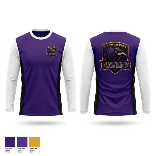 Long Sleeve Performance Shirt, Hindman Park Ravens, Men's Basketball, Teamtime, Team time, sublimation, custom sports apparel, team uniforms, spirit wear, spiritwear, sports uniforms, custom shirts, team store, custom team store, fundraiser sports, apparel fundraiser