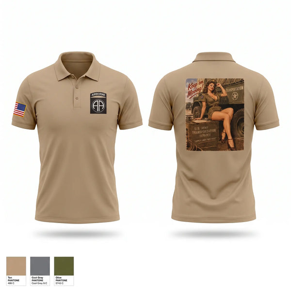 Short Sleeve Performance Polo, 407th LSB, Army, Teamtime, Team time, sublimation, custom sports apparel, team uniforms, spirit wear, spiritwear, sports uniforms, custom shirts, team store, custom team store, fundraiser sports, apparel fundraiser