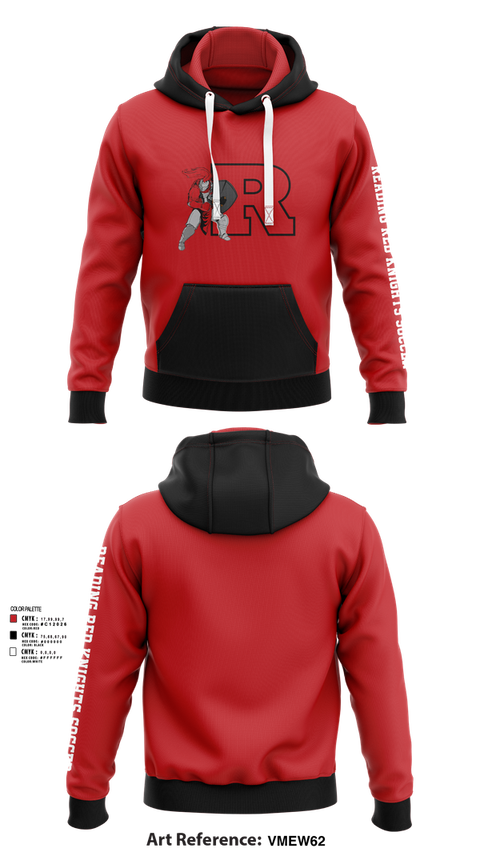 Hoodie, Reading Red Knights Soccer, Women's Soccer, Teamtime, Team time, sublimation, custom sports apparel, team uniforms, spirit wear, spiritwear, sports uniforms, custom shirts, team store, custom team store, fundraiser sports, apparel fundraiser