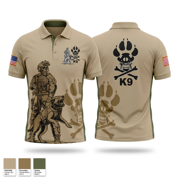 Short Sleeve Performance Polo, 39 SFS K9, Air Force, Teamtime, Team time, sublimation, custom sports apparel, team uniforms, spirit wear, spiritwear, sports uniforms, custom shirts, team store, custom team store, fundraiser sports, apparel fundraiser