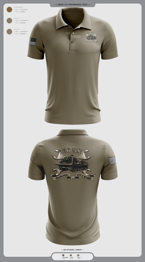 Short Sleeve Performance Polo, 206th MST, , Teamtime, Team time, sublimation, custom sports apparel, team uniforms, spirit wear, spiritwear, sports uniforms, custom shirts, team store, custom team store, fundraiser sports, apparel fundraiser