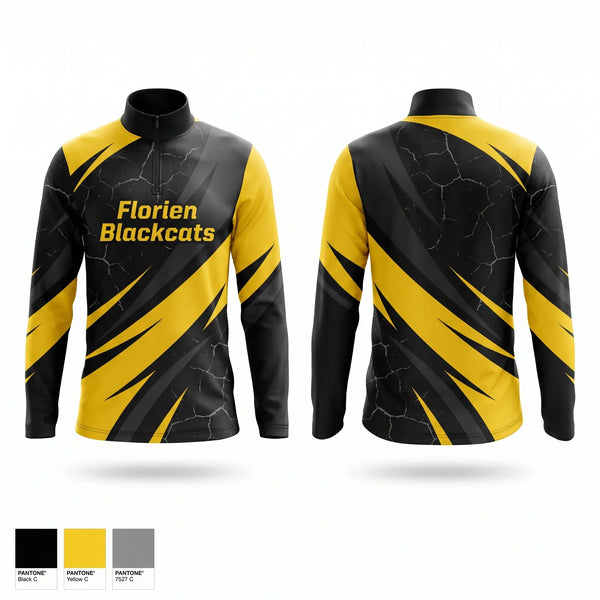 Quarter Zip Jacket, Florien Blackcats, Softball, Teamtime, Team time, sublimation, custom sports apparel, team uniforms, spirit wear, spiritwear, sports uniforms, custom shirts, team store, custom team store, fundraiser sports, apparel fundraiser