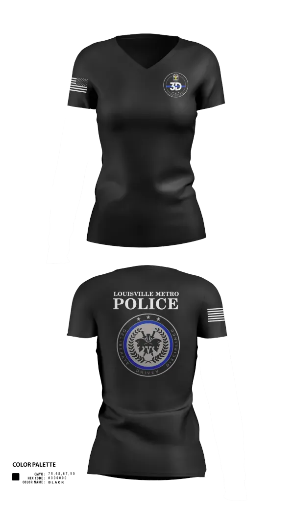 Womens Short Sleeve Vneck Shirt, 3rd Division CIU, Police, Teamtime, Team time, sublimation, custom sports apparel, team uniforms, spirit wear, spiritwear, sports uniforms, custom shirts, team store, custom team store, fundraiser sports, apparel fundraiser