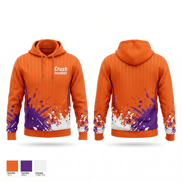 Hoodie, Crush baseball, Baseball, Teamtime, Team time, sublimation, custom sports apparel, team uniforms, spirit wear, spiritwear, sports uniforms, custom shirts, team store, custom team store, fundraiser sports, apparel fundraiser