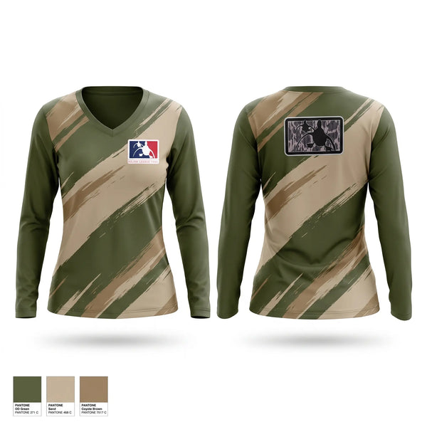 Womens Long Sleeve Vneck Shirt, Major League Fowl, , Teamtime, Team time, sublimation, custom sports apparel, team uniforms, spirit wear, spiritwear, sports uniforms, custom shirts, team store, custom team store, fundraiser sports, apparel fundraiser