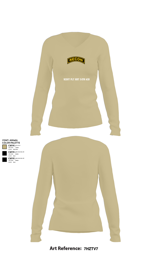 Womens Long Sleeve Vneck Shirt, Scout plt HHT 3/278 ACR, , Teamtime, Team time, sublimation, custom sports apparel, team uniforms, spirit wear, spiritwear, sports uniforms, custom shirts, team store, custom team store, fundraiser sports, apparel fundraiser
