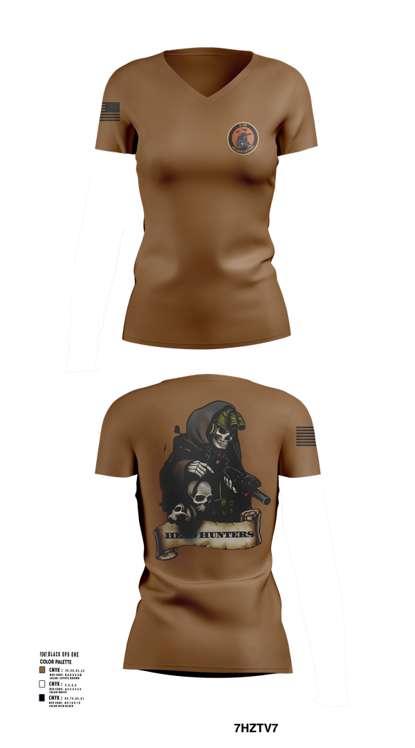 Womens Short Sleeve Vneck Shirt, HHC 2-135th AVN REG, , Teamtime, Team time, sublimation, custom sports apparel, team uniforms, spirit wear, spiritwear, sports uniforms, custom shirts, team store, custom team store, fundraiser sports, apparel fundraiser
