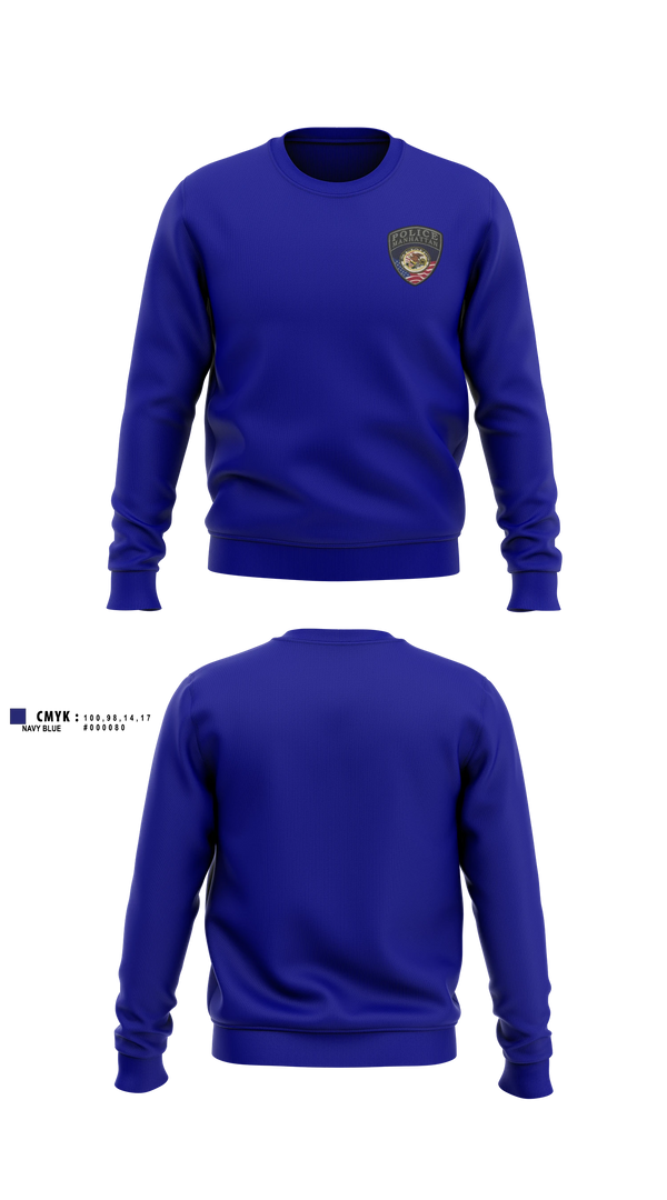 Crew Neck Sweatshirt, Manhattan PD, Police, Teamtime, Team time, sublimation, custom sports apparel, team uniforms, spirit wear, spiritwear, sports uniforms, custom shirts, team store, custom team store, fundraiser sports, apparel fundraiser