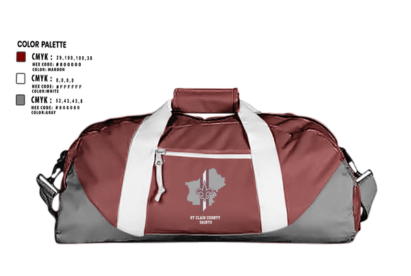 Duffle Bag, St Clair County Saints, , Teamtime, Team time, sublimation, custom sports apparel, team uniforms, spirit wear, spiritwear, sports uniforms, custom shirts, team store, custom team store, fundraiser sports, apparel fundraiser