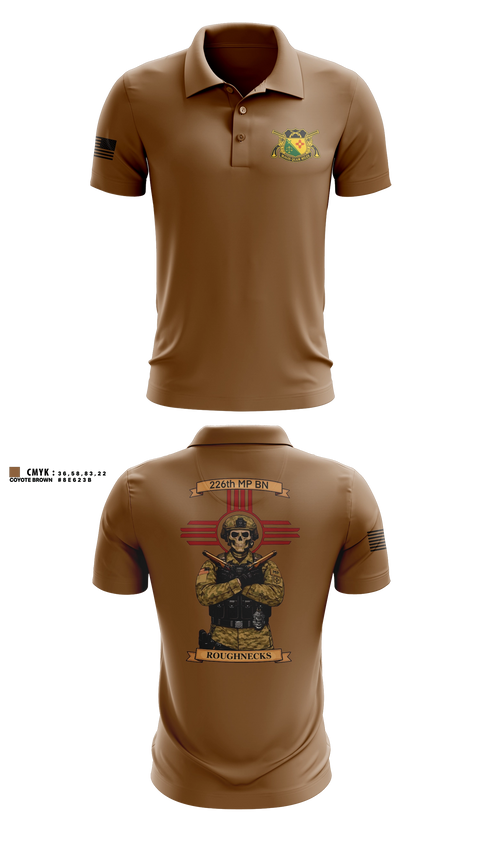 Short Sleeve Performance Polo, HHD 226TH MP BN, Army, Teamtime, Team time, sublimation, custom sports apparel, team uniforms, spirit wear, spiritwear, sports uniforms, custom shirts, team store, custom team store, fundraiser sports, apparel fundraiser