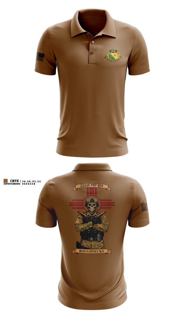 Short Sleeve Performance Polo, HHD 226TH MP BN, Army, Teamtime, Team time, sublimation, custom sports apparel, team uniforms, spirit wear, spiritwear, sports uniforms, custom shirts, team store, custom team store, fundraiser sports, apparel fundraiser