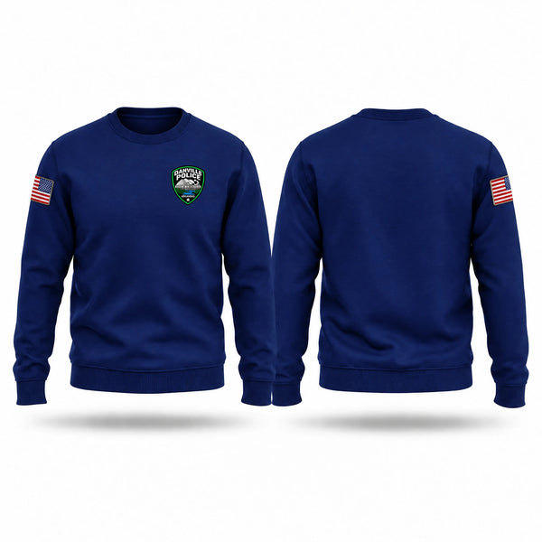 Crew Neck Sweatshirt, Danville police, Police, Teamtime, Team time, sublimation, custom sports apparel, team uniforms, spirit wear, spiritwear, sports uniforms, custom shirts, team store, custom team store, fundraiser sports, apparel fundraiser