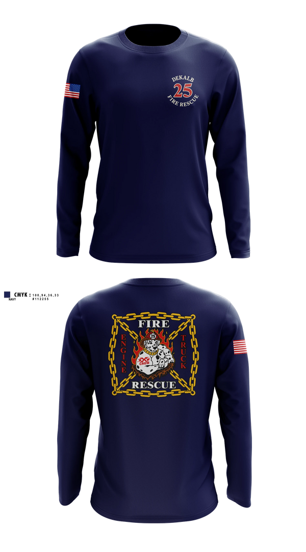 Long Sleeve Performance Shirt, Station 25, Fire Department, Teamtime, Team time, sublimation, custom sports apparel, team uniforms, spirit wear, spiritwear, sports uniforms, custom shirts, team store, custom team store, fundraiser sports, apparel fundraiser