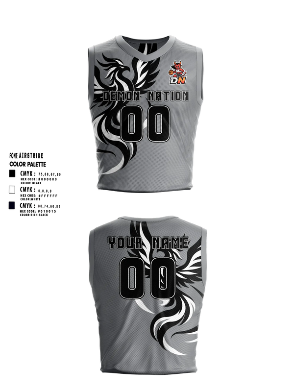 Womens Basketball Jersey, Demon Nation, Women's Basketball, Teamtime, Team time, sublimation, custom sports apparel, team uniforms, spirit wear, spiritwear, sports uniforms, custom shirts, team store, custom team store, fundraiser sports, apparel fundraiser