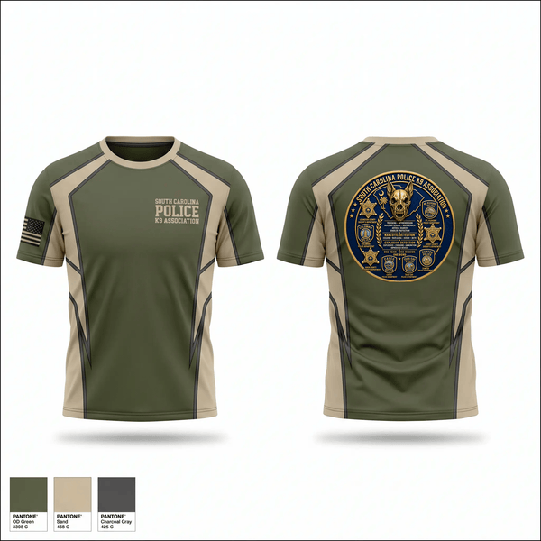 Short Sleeve Performance Shirt, South Carolina Police K9 Association, Police, Teamtime, Team time, sublimation, custom sports apparel, team uniforms, spirit wear, spiritwear, sports uniforms, custom shirts, team store, custom team store, fundraiser sports, apparel fundraiser