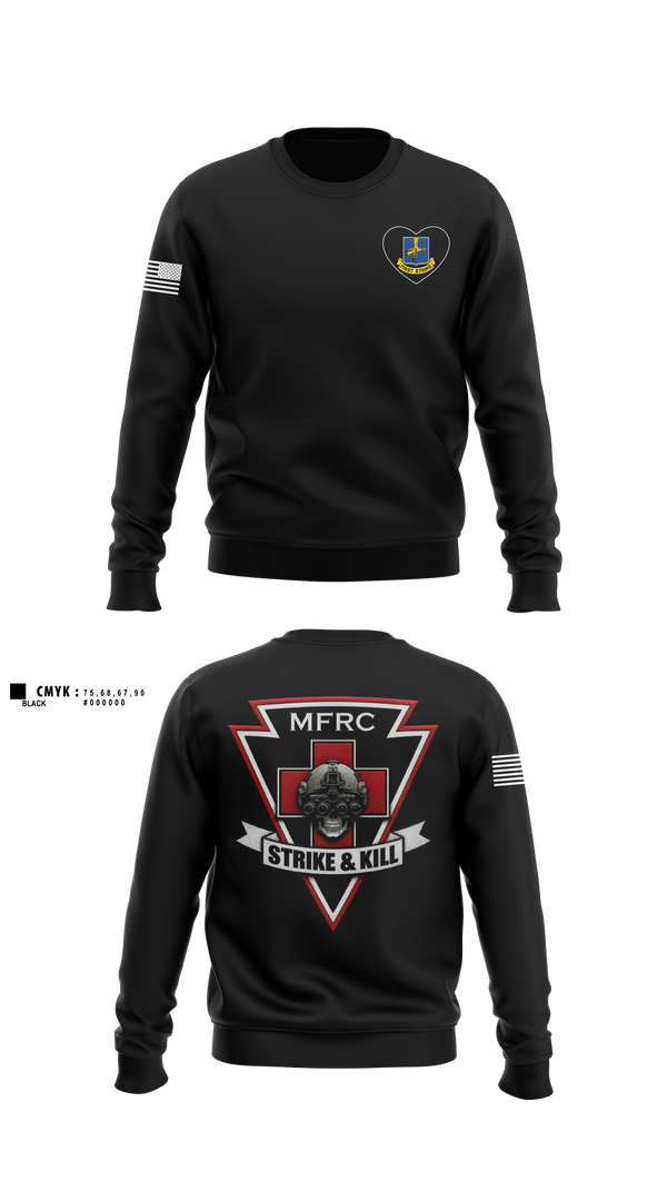 Crew Neck Sweatshirt, 2-502 MFRC MED, Army, Teamtime, Team time, sublimation, custom sports apparel, team uniforms, spirit wear, spiritwear, sports uniforms, custom shirts, team store, custom team store, fundraiser sports, apparel fundraiser