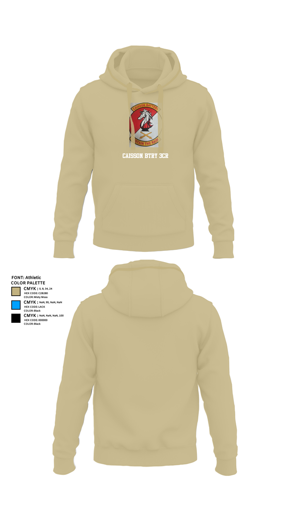 Hoodie, Caisson BTRY 3CR, , Teamtime, Team time, sublimation, custom sports apparel, team uniforms, spirit wear, spiritwear, sports uniforms, custom shirts, team store, custom team store, fundraiser sports, apparel fundraiser
