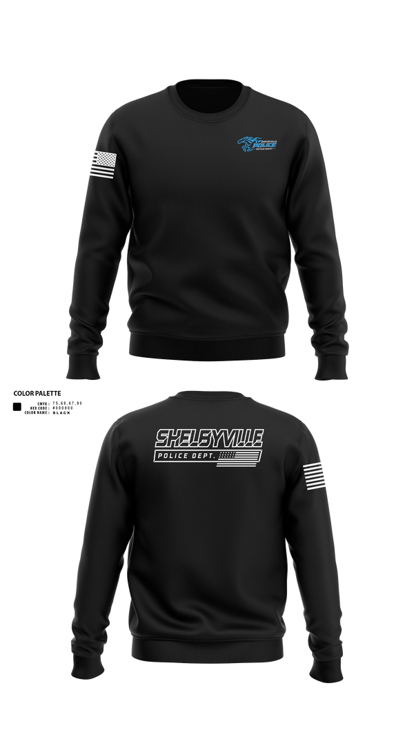 Crew Neck Sweatshirt, Shelbyville Police Department (KY), Police, Teamtime, Team time, sublimation, custom sports apparel, team uniforms, spirit wear, spiritwear, sports uniforms, custom shirts, team store, custom team store, fundraiser sports, apparel fundraiser
