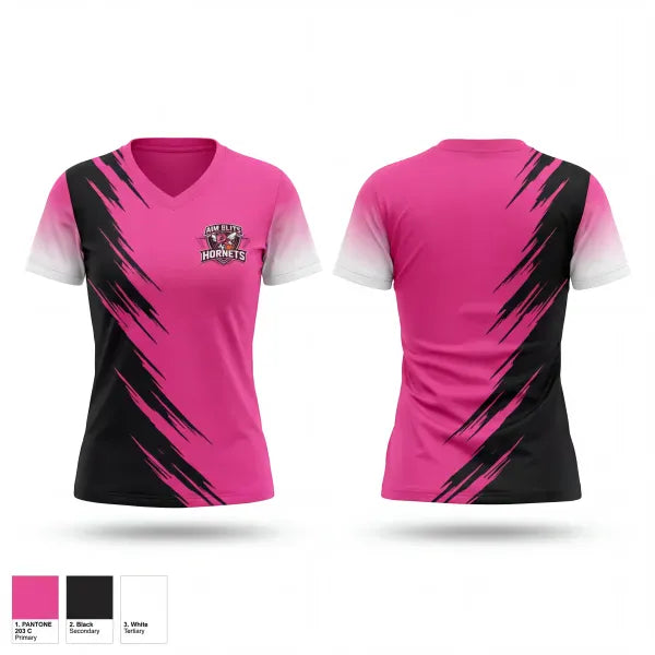 Womens Short Sleeve Vneck Shirt, AIM Elite, Women's Basketball, Teamtime, Team time, sublimation, custom sports apparel, team uniforms, spirit wear, spiritwear, sports uniforms, custom shirts, team store, custom team store, fundraiser sports, apparel fundraiser