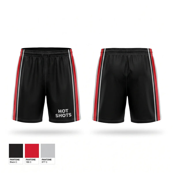 Athletic Shorts With Pockets, Hot Shots, Baseball, Teamtime, Team time, sublimation, custom sports apparel, team uniforms, spirit wear, spiritwear, sports uniforms, custom shirts, team store, custom team store, fundraiser sports, apparel fundraiser