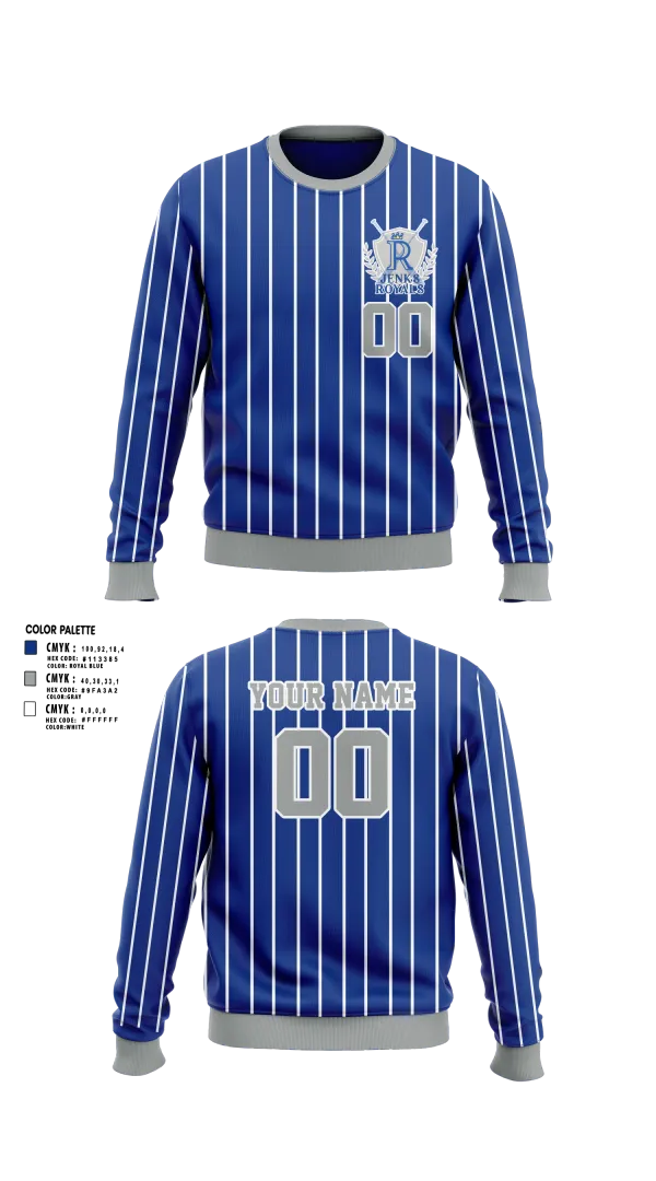 Crew Neck Sweatshirt, Royals, Baseball, Teamtime, Team time, sublimation, custom sports apparel, team uniforms, spirit wear, spiritwear, sports uniforms, custom shirts, team store, custom team store, fundraiser sports, apparel fundraiser