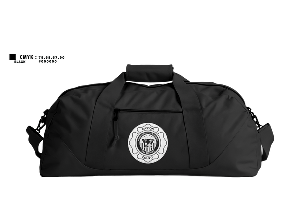 Duffle Bag, Gaston County Emergency Management and Fire Services, Fire Department, Teamtime, Team time, sublimation, custom sports apparel, team uniforms, spirit wear, spiritwear, sports uniforms, custom shirts, team store, custom team store, fundraiser sports, apparel fundraiser