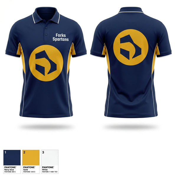 Short Sleeve Performance Polo, Forks Spartans, Baseball, Teamtime, Team time, sublimation, custom sports apparel, team uniforms, spirit wear, spiritwear, sports uniforms, custom shirts, team store, custom team store, fundraiser sports, apparel fundraiser