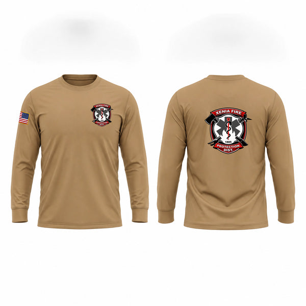 Long Sleeve Performance Shirt, XENIA FIRE PROTECTION DISTRICT, Fire Department, Teamtime, Team time, sublimation, custom sports apparel, team uniforms, spirit wear, spiritwear, sports uniforms, custom shirts, team store, custom team store, fundraiser sports, apparel fundraiser